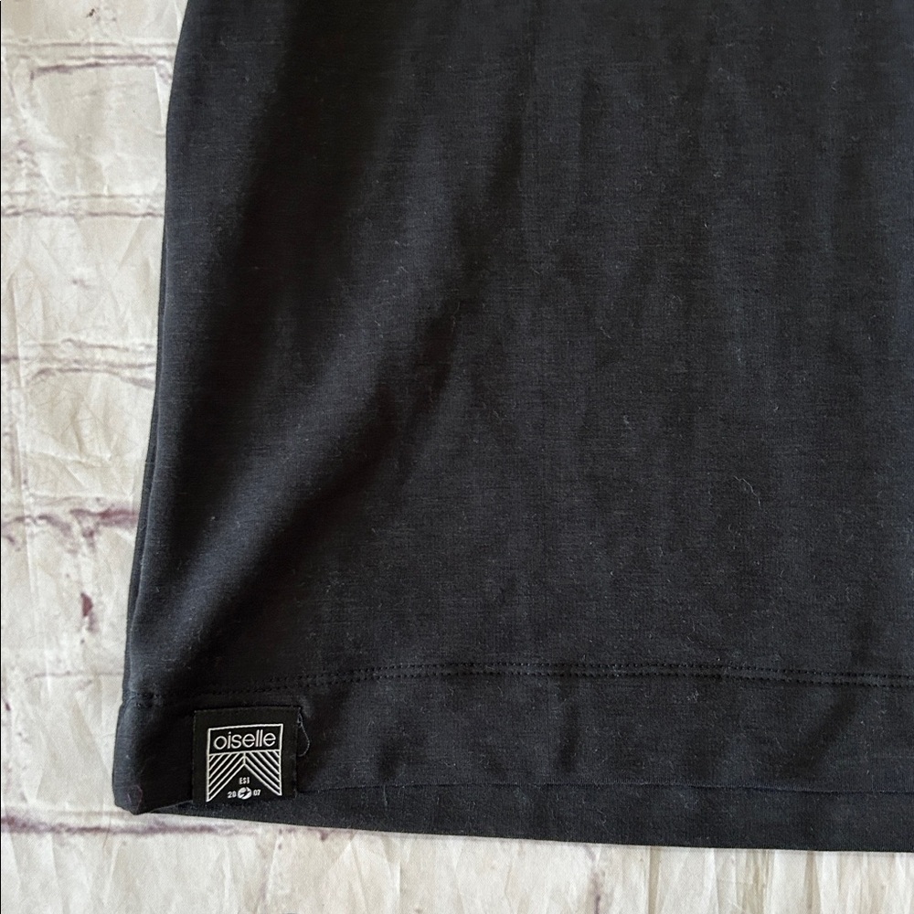 Oiselle Women’s Color-block Mock-neck Retro Sporty Casual Tee Soft Tencel Small - Picture 2 of 5